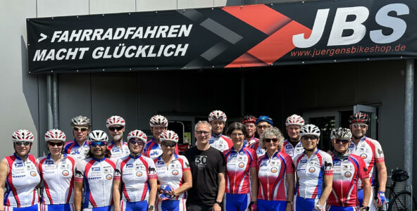 Besuch beim Sponsor Jürgens Bike-Shop